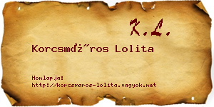 Korcsmáros Lolita névjegykártya